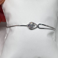Pandora Infinite 14k White Gold Lab-grown Diamond Double Chain Bracelet 0.50 ct TW, 14k white gold